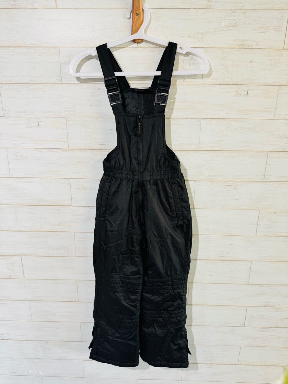 Black Kids Snow Bib one piece - Classic Winter Ski Overalls